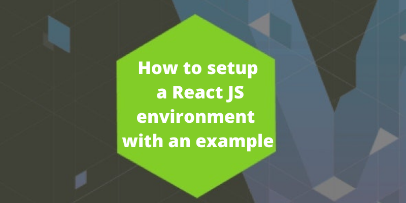 How to setup a React JS environment with an example