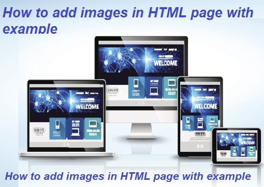How to add images in an HTML page for example