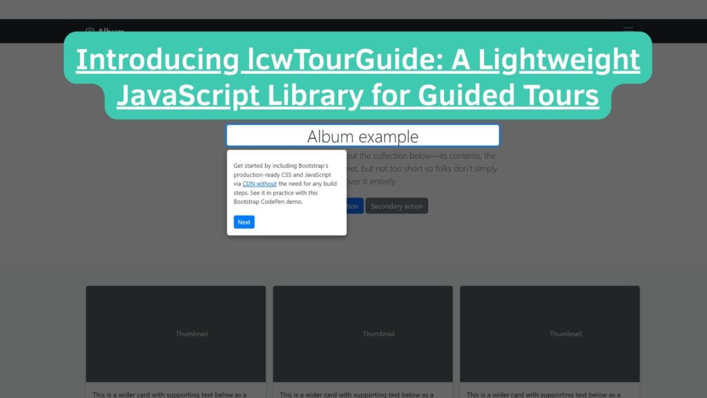 Introducing lcwTourGuide A Lightweight JavaScript Library for Guided Tours